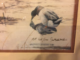 8423 - A - Signed Print - Jan Martin McQuire 1988 - Ducks on Pond -  Limited Edition 65/100
