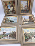 8427 - A - Paintings - Artist Petrilly - Originals Signed - Set of 6