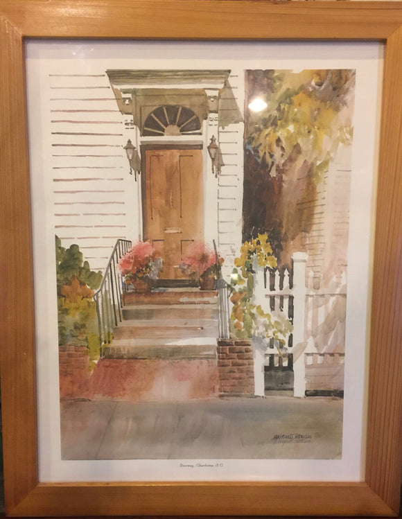 8542 - A - Signed by artist Print - Margaret Petterson - Doorway, Charleston, Limited Edition - 591 /1000