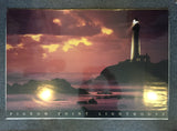 8623 - A - Pigeon Point Lighthouse - A Wonderful Photo of the Lighthouse at Midnight - Litho SP170