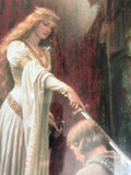 8632 - A - The Accolade - The Christening of a Knight - by an Elegantly Gowned Queen - Litho GCL655 - 1998