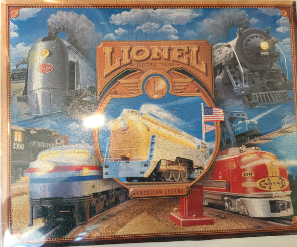 8641 - A - Lionel Puzzle Poster - 1967 - Depicting Lionel Electric American Legends Trains -