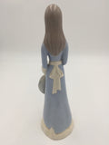 8200 - C - Figurine - Ceramic Signed Diane Statue - Young Girl Holding Hat - Dated 1981. - Box 42