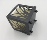 8669 - H - Candle Holder w/Candle - Reed  Decorative Metal  Box 38