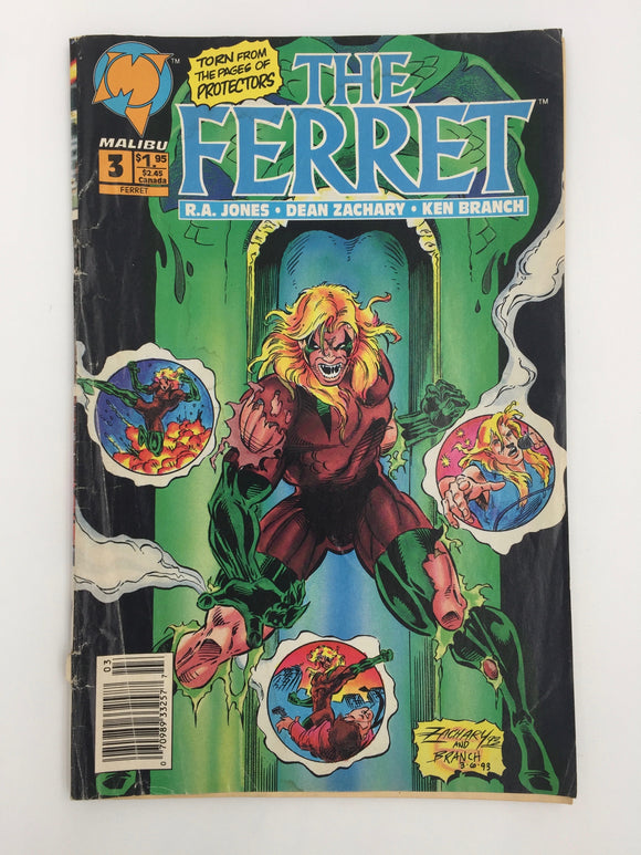 8826 - C - Comic Book - The Ferret #3 - Torn From The Pages of Protectors - Malibu - 8.0 - Box 42