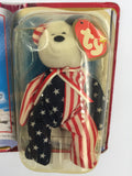 8911 - C - TY Spangle the Bear - International Bears II - VGC In Original Package  - Box 39
