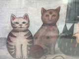 8987 - A - Framed Print - I "Love" Cats - Great Piece for all Cat Lovers Alike - 24" x 12" -
