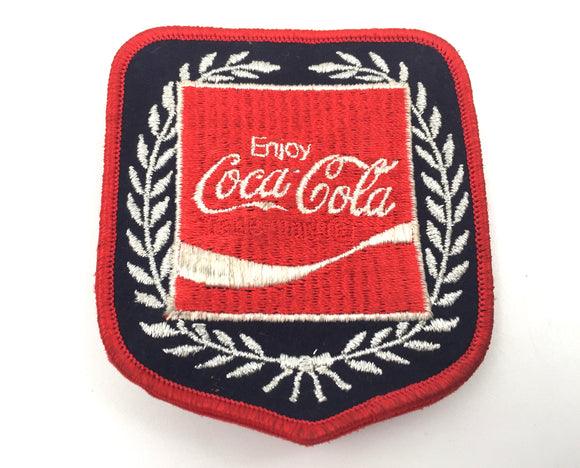 9073 - C - Enjoy Coca-Cola Vintage Patch - Red, White, Black and Silver Leaf - Box 24