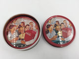 9086 - C - Coca-Cola - Beverage Coasters - Touching Scenes Of Get Togethers with Family & Friends - Set of 4 Metal Coasters with Tin Holder - 1994 - Box 24