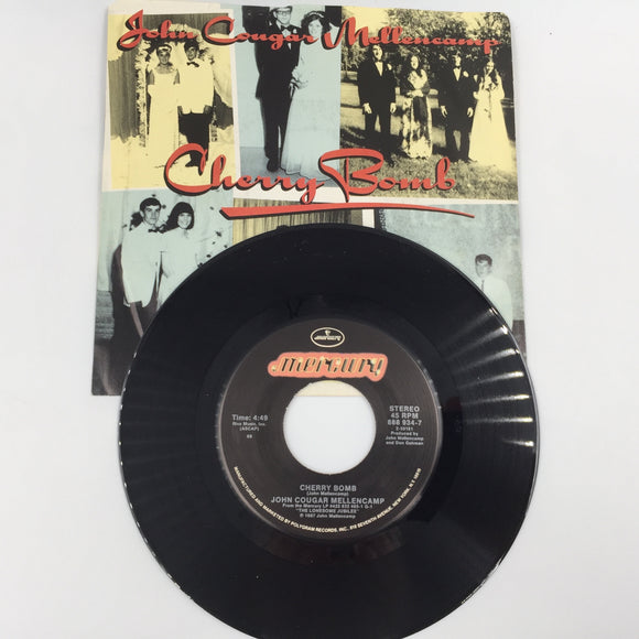 9144 - M - 45 RPM Record - John Cougar Mellencamp - Cherry Bomb - 1987 - VGC - Polygram Records - Box 23