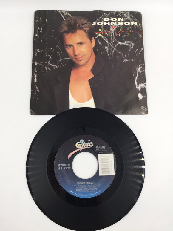 9153 - M - 45 RPM Record - Don Johnson - Heartbeat - 1986 - Epic Records - Box 23