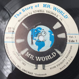 9202 - M - 33 1/3 LP Record  - The Story of Mr. World - Narrated by Lowell Thomas Jr. - 1962 - Replogle Globes, Inc. - 2 Record Set _ Box 23