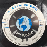 9202 - M - 33 1/3 LP Record  - The Story of Mr. World - Narrated by Lowell Thomas Jr. - 1962 - Replogle Globes, Inc. - 2 Record Set _ Box 23