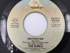 9224 - M - 45 RPM Record - The Kinks - Destroyer - Back to Front - 1981 - Arista Records - Box 23