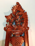 9366 - A - Hand Carved Indonesian Art Easel - Stained Exotic Natural Wood - 26" x 43"