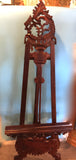 9367 - A - Hand Carved Indonesian Art Easel - Stained Exotic Natural Wood - 26" x 67"