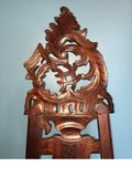 9367 - A - Hand Carved Indonesian Art Easel - Stained Exotic Natural Wood - 26" x 67"