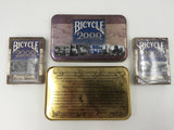 9377 - SP - Bicycle 2000 Millennium Tin With 2-Poker Decks of Cards - Both Decks Complete & One Still in Plastic - Box 29