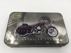 9378 - C - Harley-Davison "An American Legend"  Tin - 1999 - With 2-Poker Decks of Cards - Both Decks Complete - Box 29