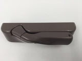 9474 - AS - Truth Folding Crank Handle For Casement Window - Terratone Color (Medium Brown) - Left Hinge Outside View - Box 3