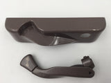 9474 - AS - Truth Folding Crank Handle For Casement Window - Terratone Color (Medium Brown) - Left Hinge Outside View - Box 3