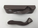 9502 - AS - Truth Folding Crank Handle Assemblies For Casement Window - Terratone / Earthtone (Medium Brown) - Right Hinge Outside View - Box 3