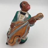 9506 - C - Vintage Set of 4 Glazed Ceramic Jazz Band Figurines - Box 29