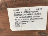 9576 - C - Mamma and Little Pierre Bunny Figurine - House of Lloyd - Stock #230078 - 1999 - Box 40