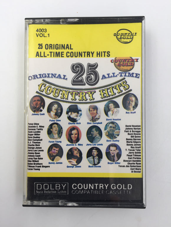 9598 - M - Cassette Tape - 25 Original All-time Country Hits - Various Artists - Everest Record Corp - Box 44
