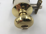 9661 - AS - Schlage Keyed Entry Knob Set - Brass Interior & Antique Brass Keyed Exterior - Model with Key - Box 17
