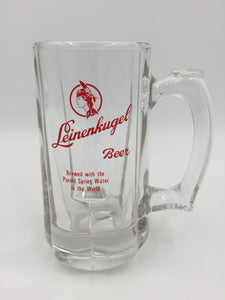 9688 - C - Leinenkugel Glass Mug - Depicts Native American in Red - Leinenkugel Beer - Box 32