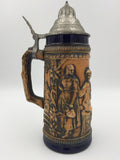 9693 - C - Vintage German Stein - Pewter Lid - Einkuhler Trunk Gibtrhen Schwung - Box 32