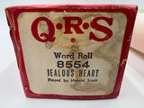 9722 - C - QRS Word Roll - #8554 - Player Piano Music Roll - Jealous Heart - Played by Harold Scott - Box 35