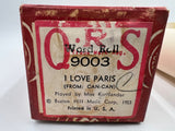9723 - C - QRS Word Roll - #9003 - Player Piano Music Roll - I Love Paris - From Can-Can - Buxton Hill Music Corp - 1953