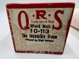 9731 - C - QRS Word Roll - #10-113 - Player Piano Music Roll - The Impossible Dream - Played by Dick Watson - Box 36