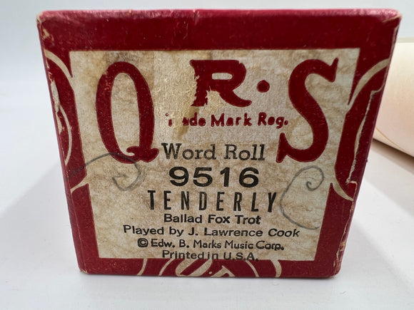 9732 - C - QRS Word Roll - #9516 - Player Piano Music Roll - Tenderly - Edw. B. Marks Music Corp - Ballad, Fox Trot - Box 36