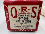 9736 - C - QRS Word Roll - #9768 - Player Piano Music Roll - Never On Sunday - Fox Trot - Esteem & Sidmore Music - 1960 - Box 35