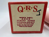 9756 - C - QRS Word Roll - #9985 - Memory Songs - Played by Dick Watson - Player Piano Music roll -  Box 35