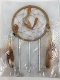 9817 - C - Native Dream Catcher - 3 7/8" - 3 Metal Bars - Feathers on Ends - Box 38