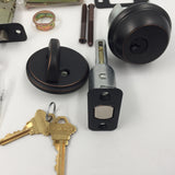 9845 - AS - Schlage - Allegion - Keylock Entry Handle and Single Cylinder Deadbolt - Oil Rubbed Bronze - Box 17