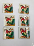 9902 - H - Coca-Cola Santan-Claus Coasters - Set of 6 - 2000 - Box 24