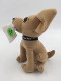 9981 - T - Taco Bell Stuffed Mexican Chihuahua - Tan - Sign Reads "Free Taco's <----" - Box 39