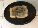 8207 - A - Oval Art Piece - Scene of Orist Mill - 1974