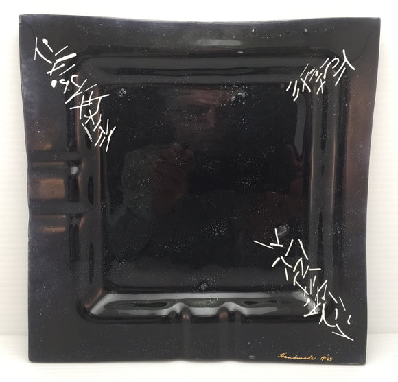 8478 - H - Decorative Handmade Glazed and Fired #65 Ash Tray - Box 42