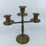 8693 - H - Brass 3-Candle Holder Modern Design Heavy Brass  - Box 44