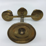 8693 - H - Brass 3-Candle Holder Modern Design Heavy Brass  - Box 44