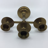 8693 - H - Brass 3-Candle Holder Modern Design Heavy Brass  - Box 44