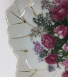 8702 - H - Decorative Plate - Leaf Shaped w/Floral Design - Hand Painted - Made in Japan - Box 41